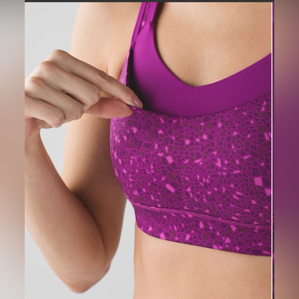 Lululemon Rack Pack Bra Paradise Geo Regal Plum Multi / Regal Plum size 4 - Picture 3 of 10